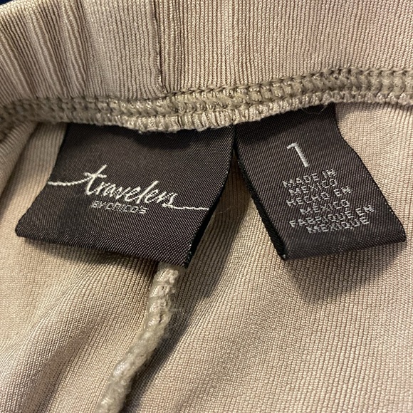 CHICO’S TRAVELERS CLASSIC
Wide-Leg Crop Pants in tan - Picture 5 of 5